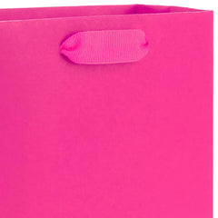 6.5" Solid Hot Pink Small Gift Bag