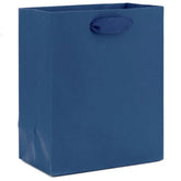6.5" Solid Navy Blue Small Gift Bag