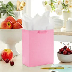 9.6" Solid Pink Medium Gift Bag