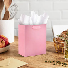6.5" Solid Pink Small Gift Bag