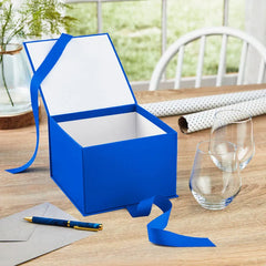 7.2" Solid Royal Blue Large Square Gift Box