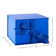 7.2" Solid Royal Blue Large Square Gift Box
