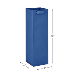 13" Solid Royal Blue Wine Gift Bag
