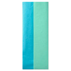 Solid Turquoise/Mint 2-Pack Tissue Paper, 6 sheets