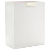 9.6" Solid White Medium Gift Bag