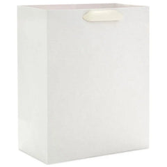 9.6" Solid White Medium Gift Bag