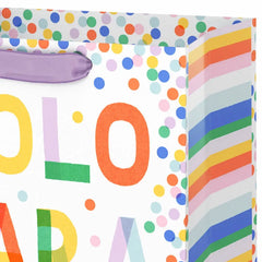 9.6" Solo Para Ti Colorful Dots Medium Gift Bag