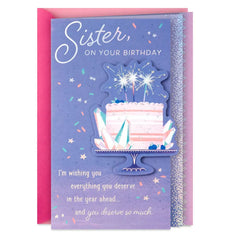 Wishing You Everything You Deserve Birthday Card for Sister