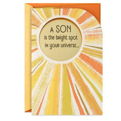 You're a Bright Spot in Our Universe Birthday Card for Son