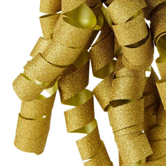 6.5" Sparkly Gold Curly Ribbon Gift Bow