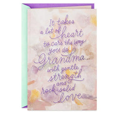 Gentle Strength and Rock-Solid Love Birthday Card for Grandma