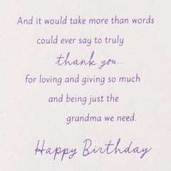 Gentle Strength and Rock-Solid Love Birthday Card for Grandma