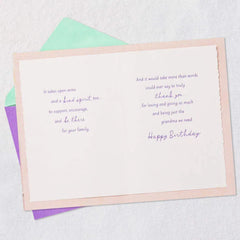 Gentle Strength and Rock-Solid Love Birthday Card for Grandma