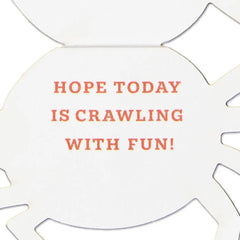 Spider in Web Paper Craft Halloween Card With Mini Card