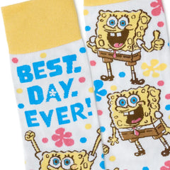 Nickelodeon SpongeBob SquarePants Best Day Ever Novelty Crew Socks