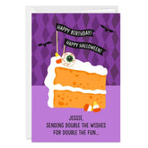Double the Fun Custom Halloween Birthday Card