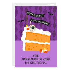 Double the Fun Custom Halloween Birthday Card