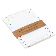 Confetti Sprinkles Border Flat Blank Notes, Pack of 10