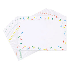 Confetti Sprinkles Border Flat Blank Notes, Pack of 10