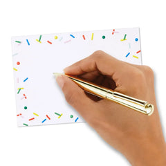 Confetti Sprinkles Border Flat Blank Notes, Pack of 10