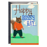 Squirrel and Nuts Funny Pop-Up Boss's Day Card From All