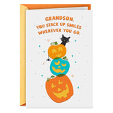 You Stack Up Smiles Halloween Card for Grandson