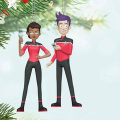 Star Trek™: Lower Decks Ensigns Beckett Mariner and Bradward Boimler Ornaments, Set of 2