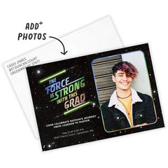 Star Wars™ Force is Strong Flat Graduation Party Invitation