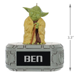 Star Wars™ Yoda™ Personalized Ornament, Custom Text