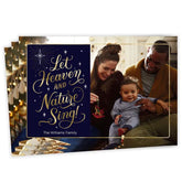 Heaven and Nature Sing Flat Christmas Photo Card