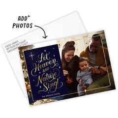 Heaven and Nature Sing Flat Christmas Photo Card