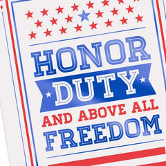 Grateful for Your Service Stars and Stripes Veterans Day Card