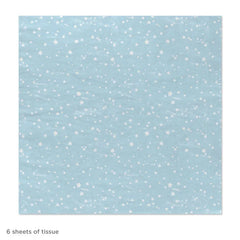 Stars on Pale Blue Tissue Paper, 6 Sheets