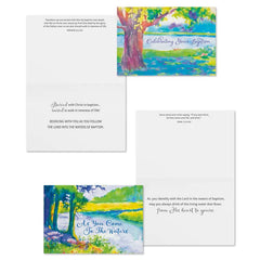 Step of Faith Assorted Religious Baptism Cards, Box of 12