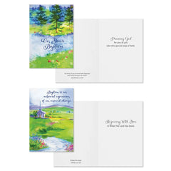 Step of Faith Assorted Religious Baptism Cards, Box of 12