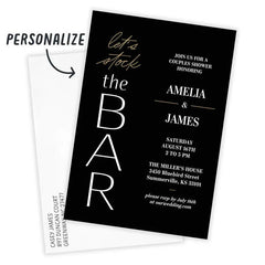 Let's Stock the Bar Flat Wedding Shower Invitation
