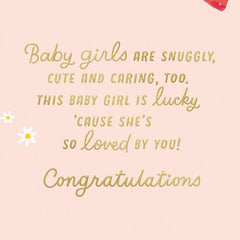 Sweet, Fun and Loved a Ton New Baby Girl Card