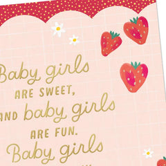 Sweet, Fun and Loved a Ton New Baby Girl Card