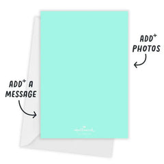 Colorful String Lights Flat Christmas Photo Card