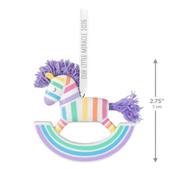 Our Little Miracle 2026 Porcelain and Fabric Ornament