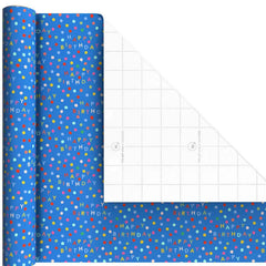 Stripes, Balloons and Dots 3-Pack Wrapping Paper Mini Roll Bundle, 60 sq. ft. total