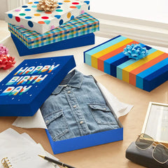 Classic and Colorful 8-Pack Assorted Medium Birthday Gift Box Bundle