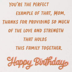 A Strong Mom Makes a Strong Family Birthday Card for Mom