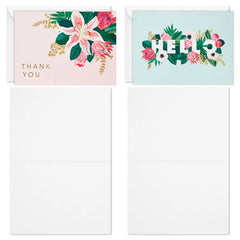 Elevated Florals Assorted Blank Notes in Designed Box, Pack of 24