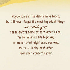 My Heart Still Says Yes 50th Anniversary Card