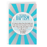 It's Time to Shine Religious Baptism Card