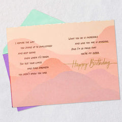 You're an Inspiration to Me Birthday Card for Sister