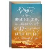 Giving Thanks to God for You Religious Clergy Appreciation Card for Pastor