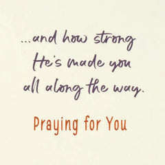 God Has Made You Strong Religious Encouragement Card