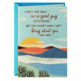 Sunset Landscape Like a Son Birthday Card for Him